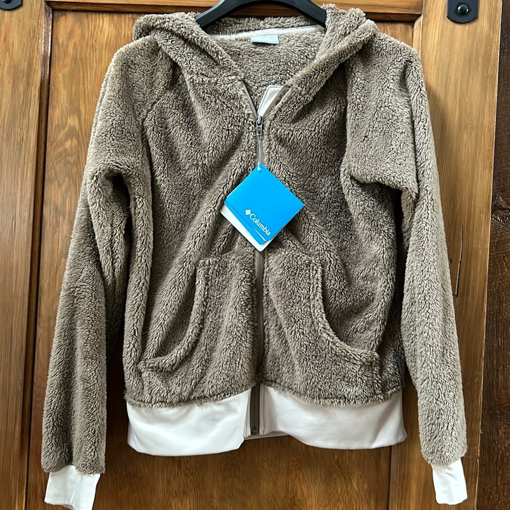 Columbia size medium zipper hoodie light brown